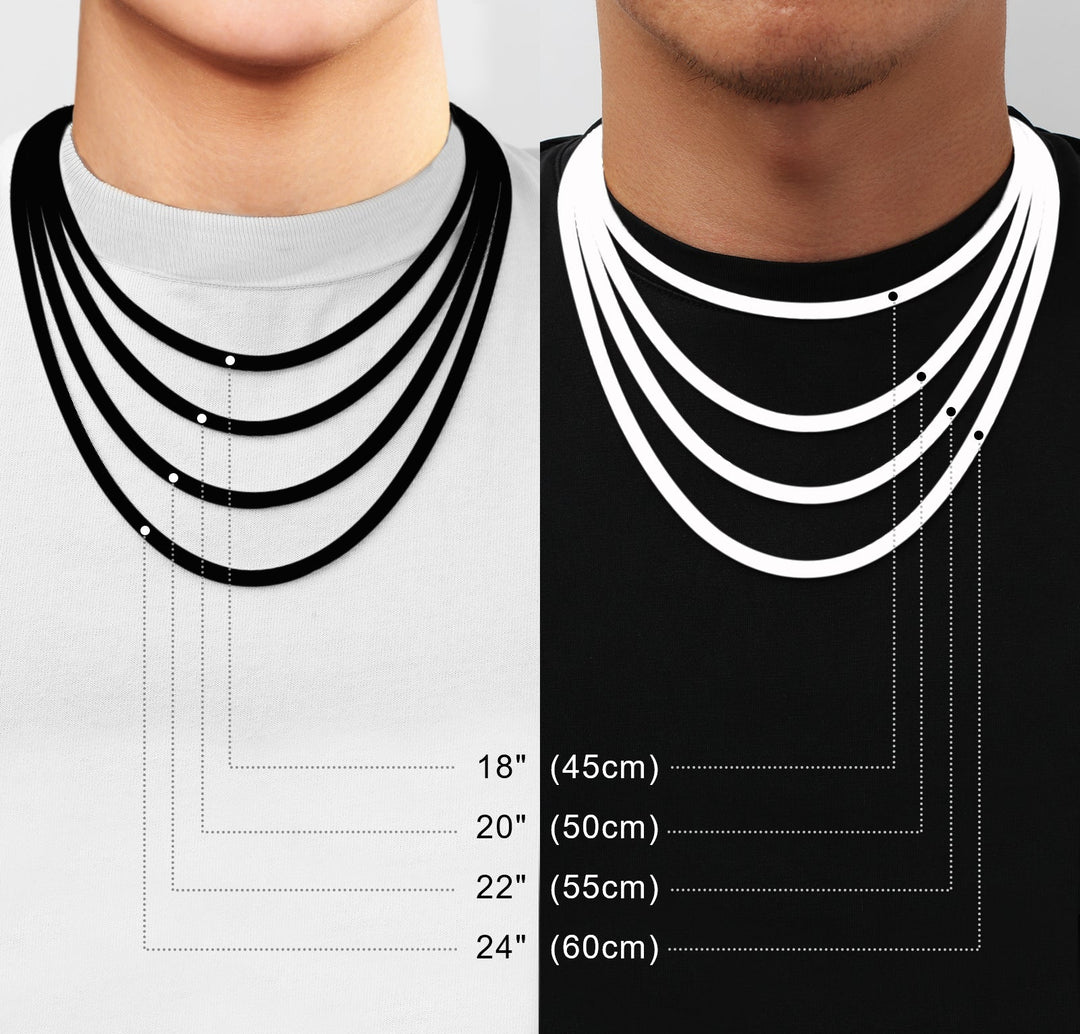5mm White Gold Figaro Chain - iceandgold