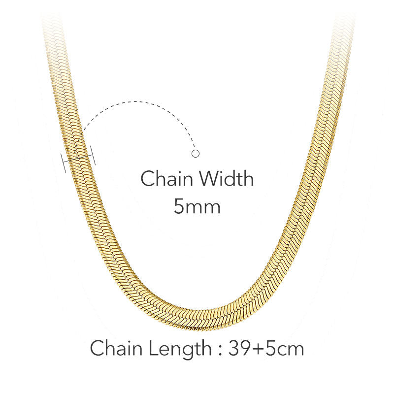 Gold Herringbone Chain