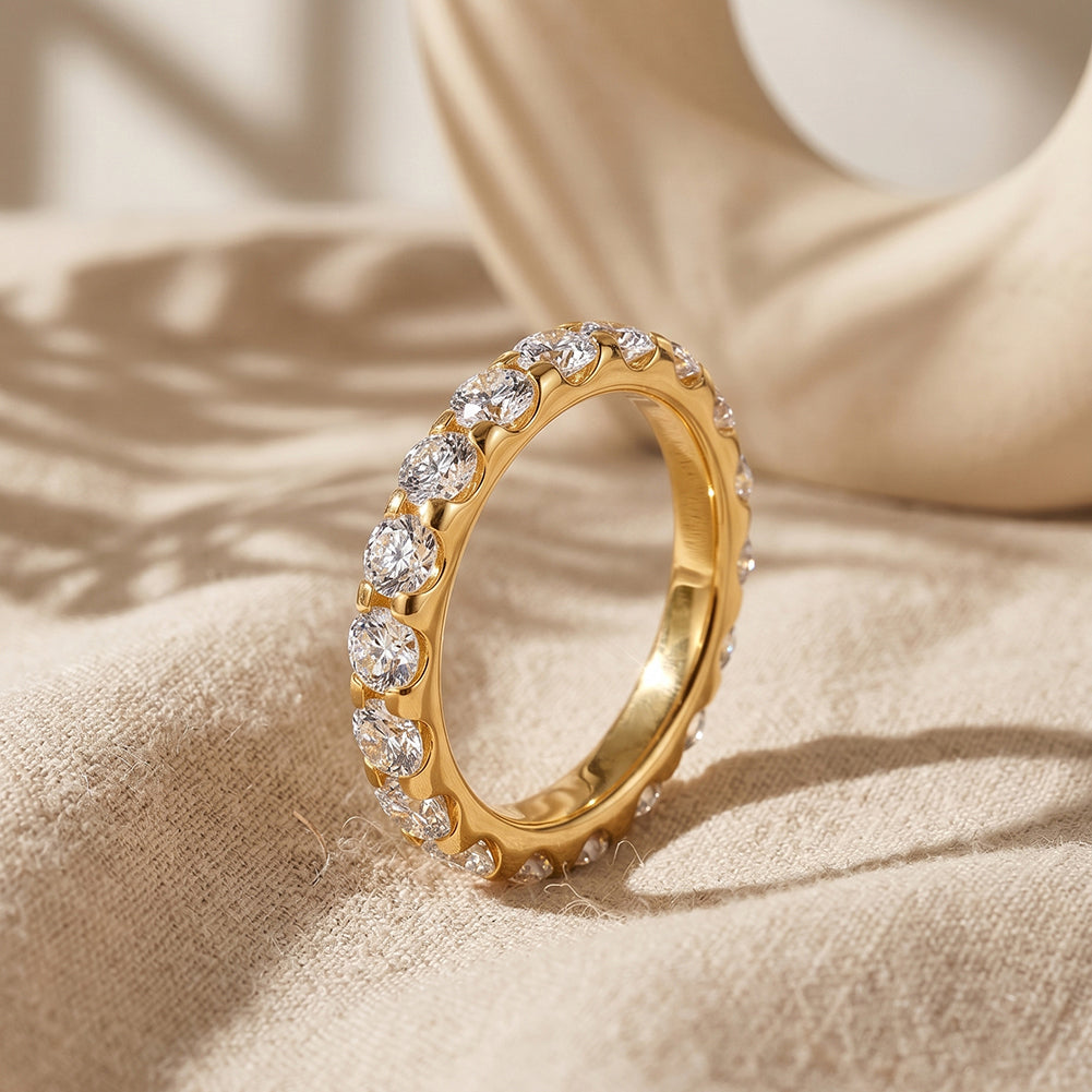 Round Cut Diamond Eternity Band