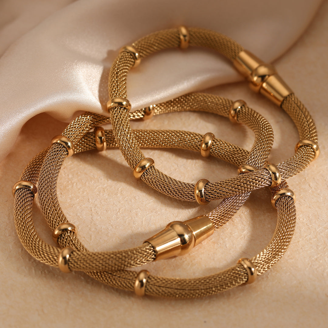 Gold Mesh Magnetic Bracelet