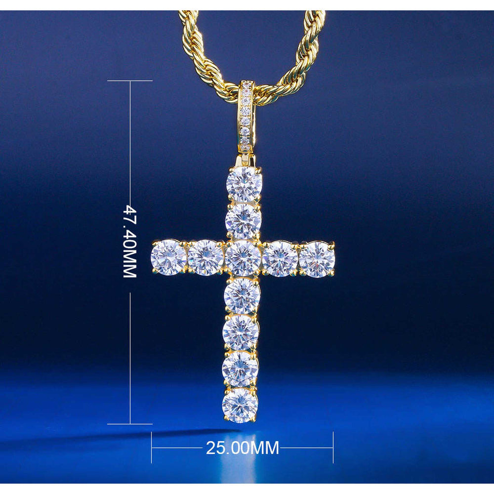 Cross Pendant with Chain - iceandgold