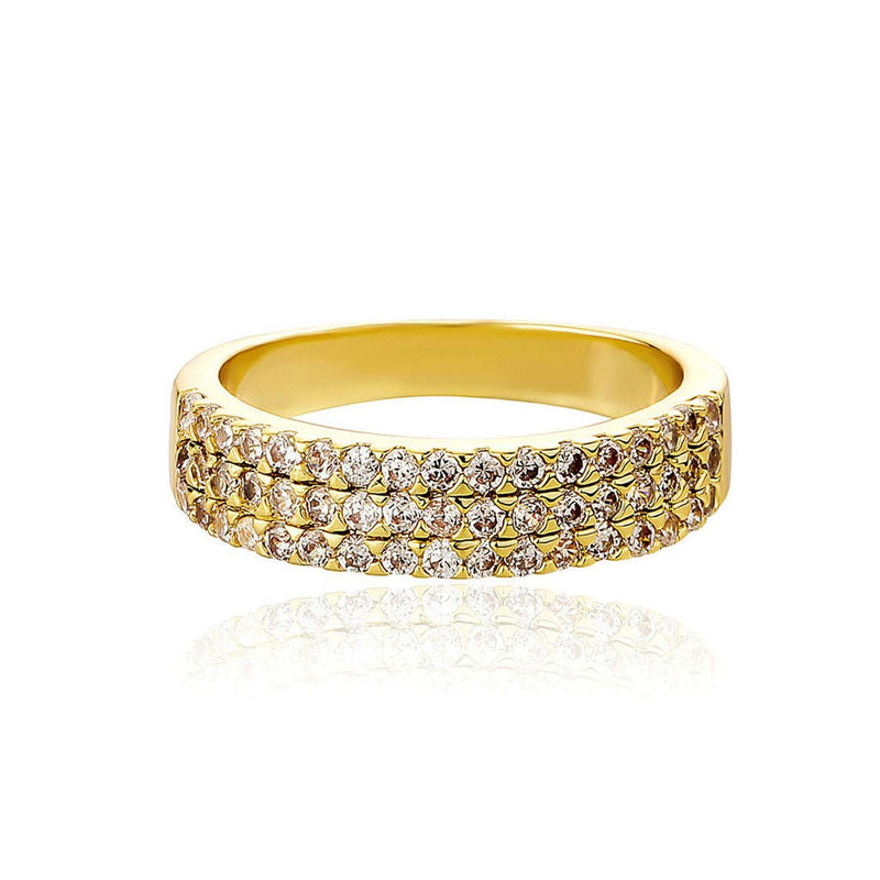 Half Pave Ring - iceandgold
