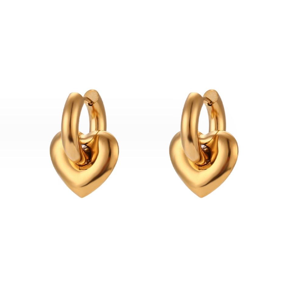 Heart Hoop Earrings - iceandgold