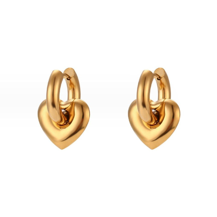 Heart Hoop Earrings - iceandgold