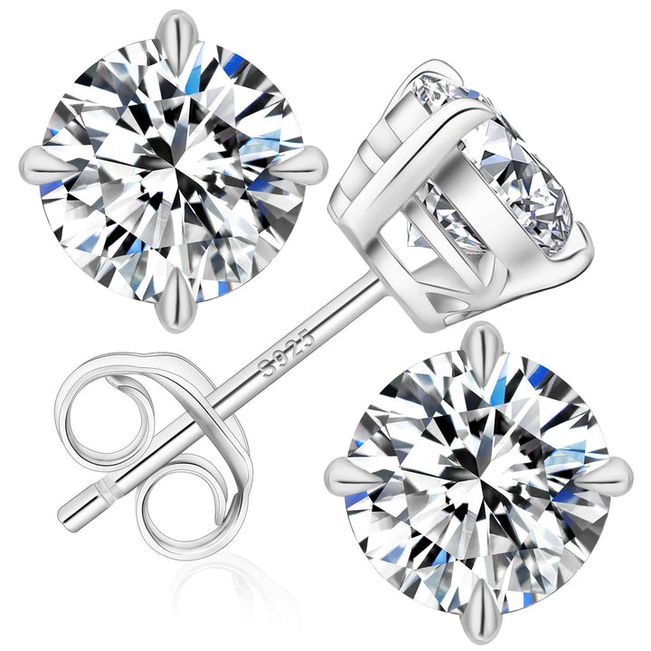 White Gold Stud Diamond Earrings