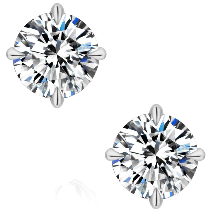 White Gold Stud Diamond Earrings