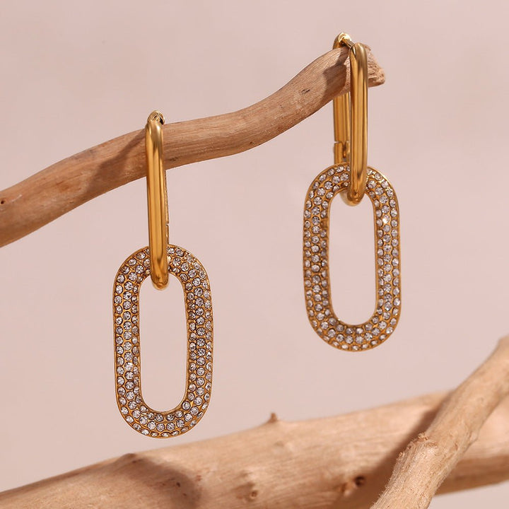 Pave Double Huggies Earrings - iceandgold