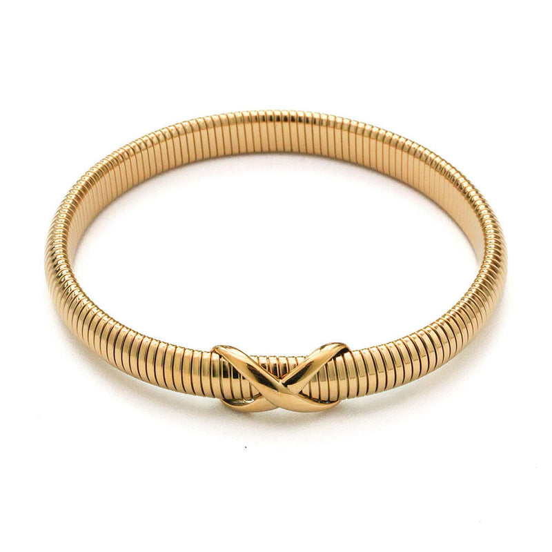 Gold Pave Mixed Link and Knot Bracelet Stack - iceandgold