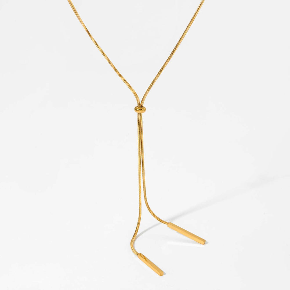 Mini Ball Lariat Necklace - iceandgold