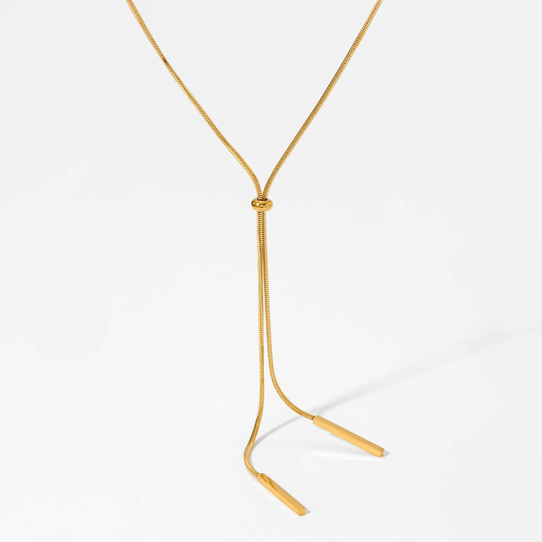 Mini Ball Lariat Necklace