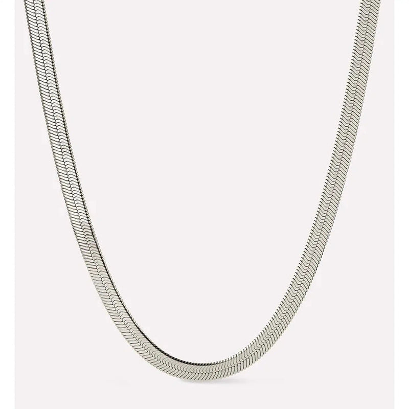 Silver Herringbone Chain - iceandgold