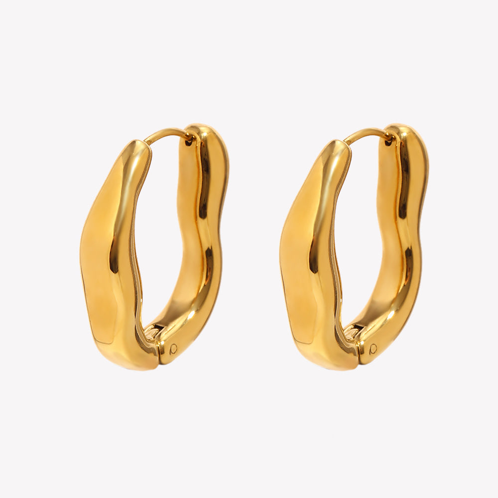 Wave Hoop Earrings