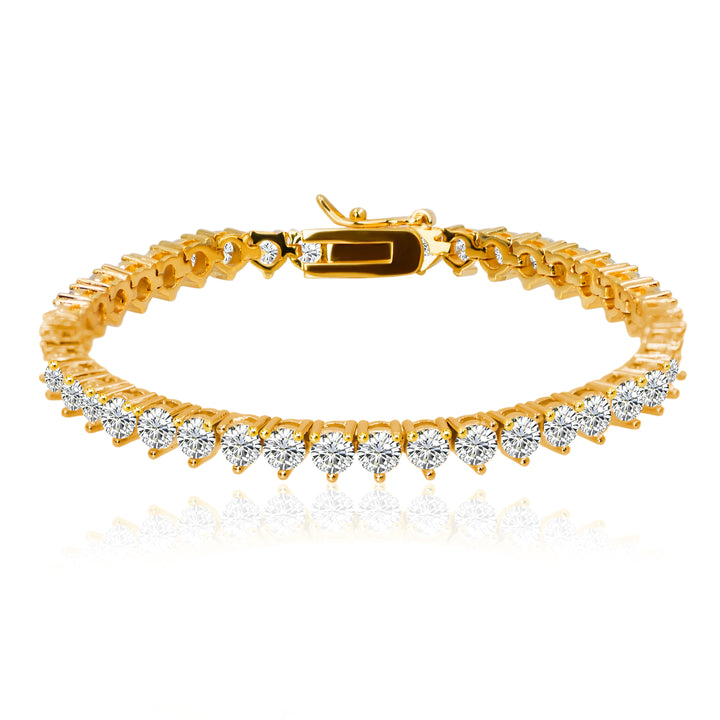 4mm Three Prong Tennis Bracelet