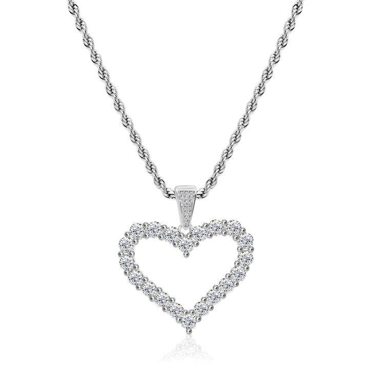 Silver Heart Pendant Necklace