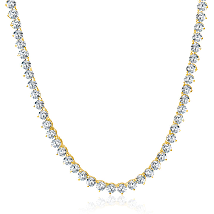 6mm Three Prong Tennis Necklace