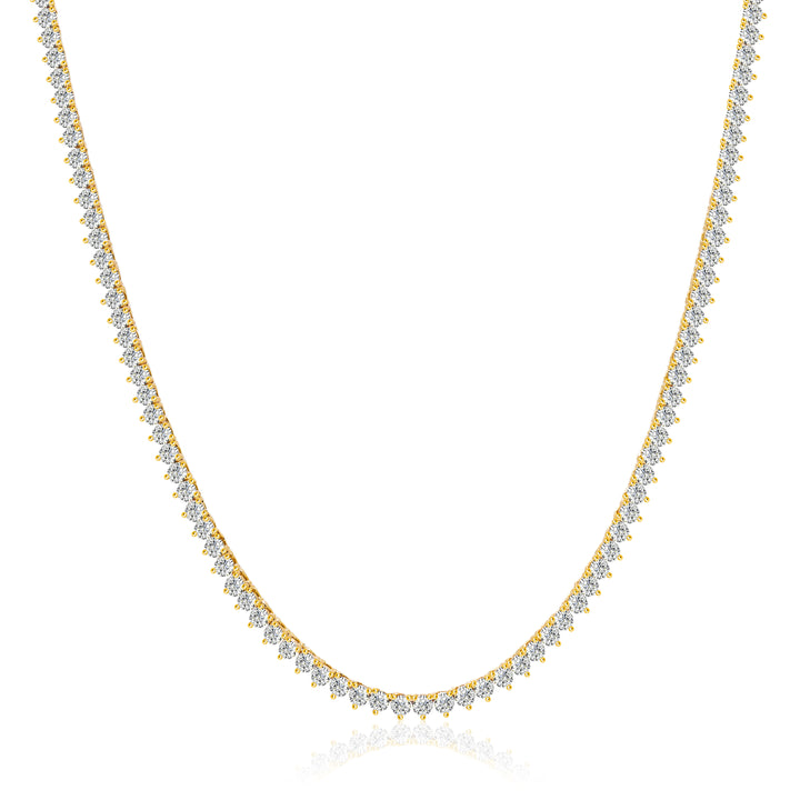 4mm Three Prong Tennis Necklace