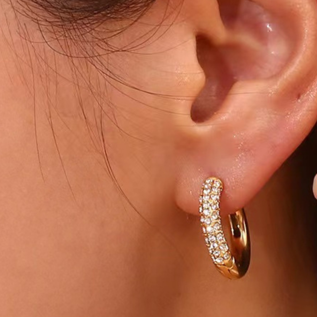 Pave Huggies Earrings