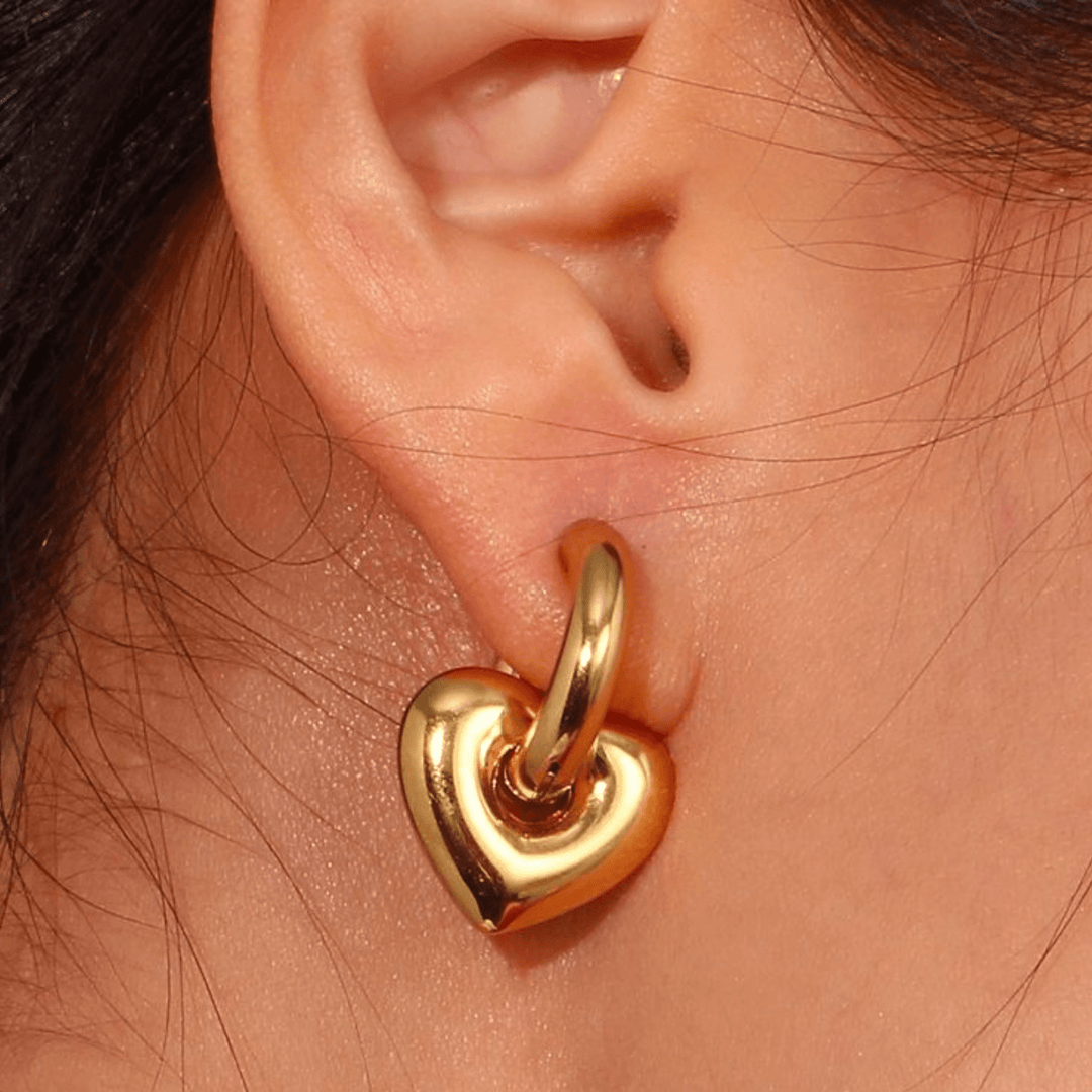 Heart Hoop Earrings - iceandgold