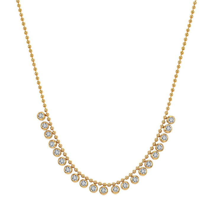 Bezel Drop Necklace - iceandgold