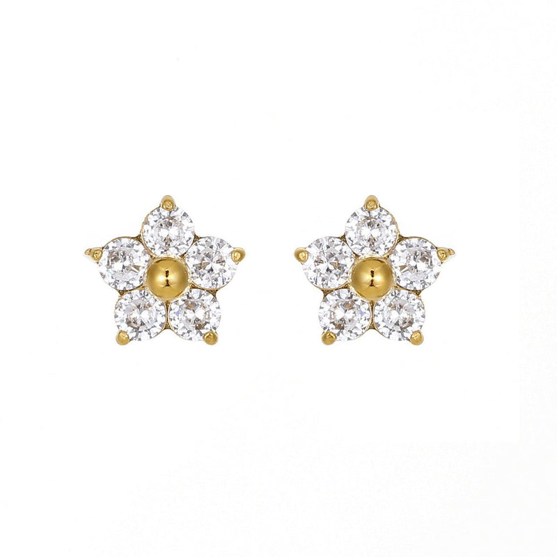 Mini Flower Stud Earrings - iceandgold