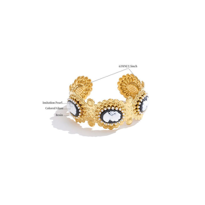 Cameo Cuff Bracelet - iceandgold