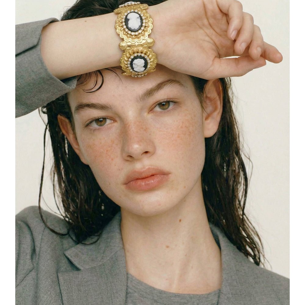 Cameo Cuff Bracelet - iceandgold