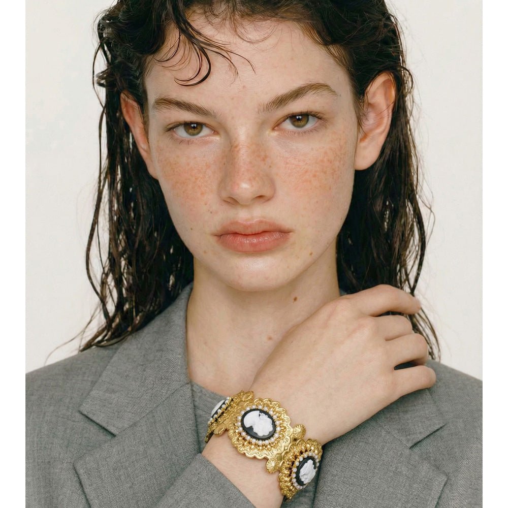 Cameo Cuff Bracelet - iceandgold