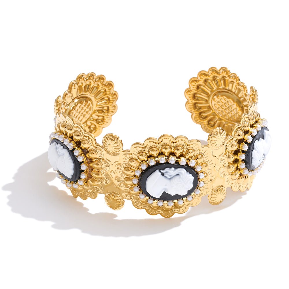 Cameo Cuff Bracelet - iceandgold