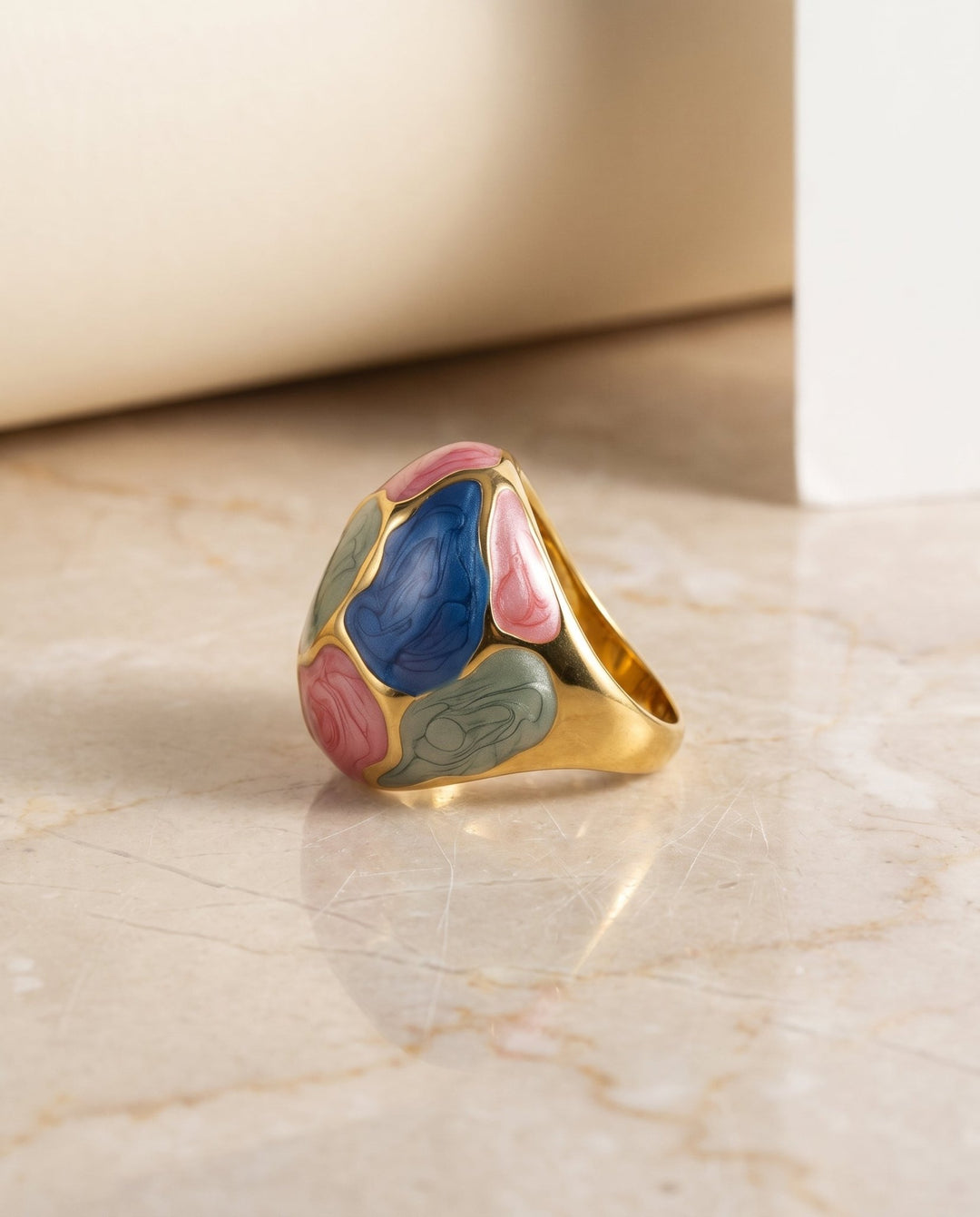 Color Block Dome Ring - iceandgold