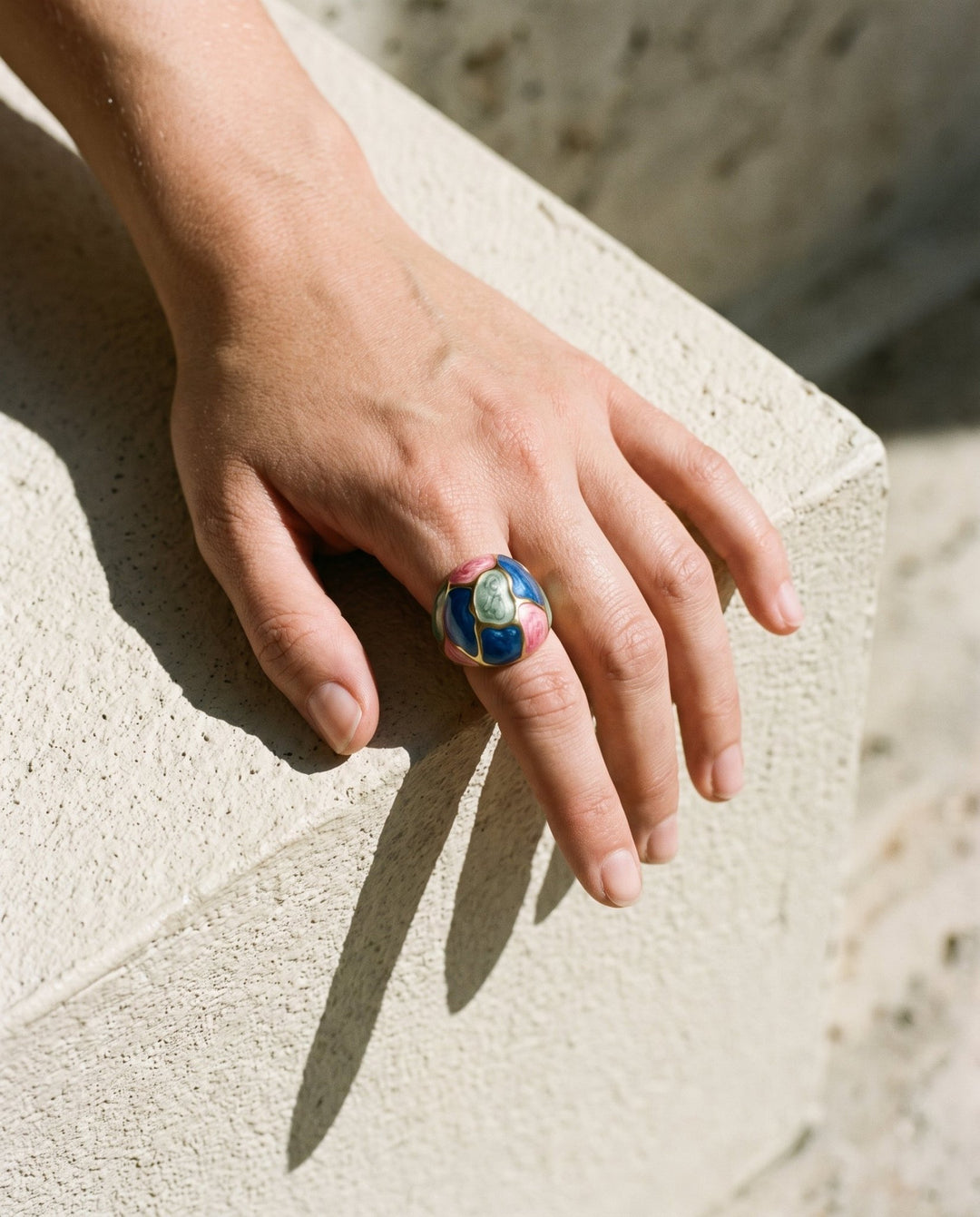 Color Block Dome Ring - iceandgold