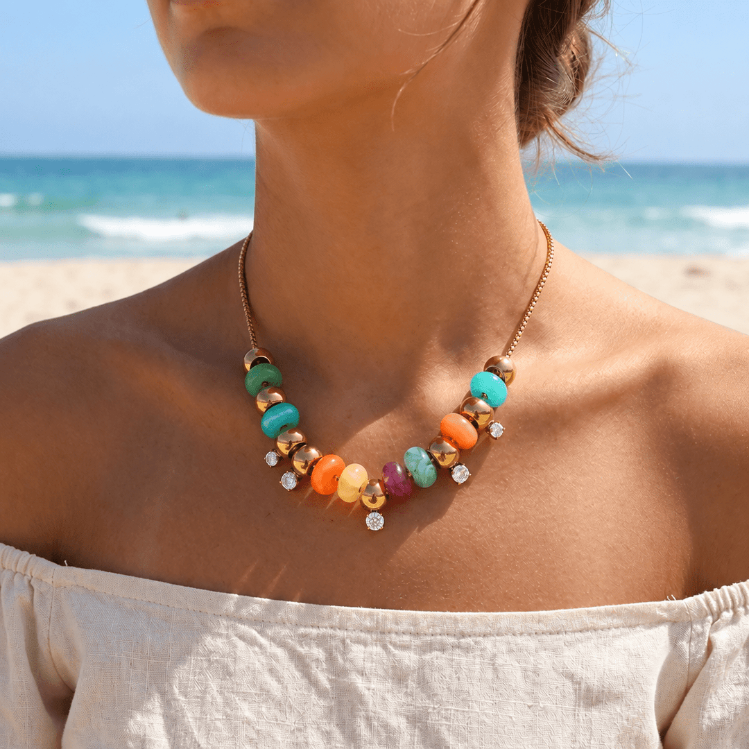 Color Pop Gem Necklace - iceandgold