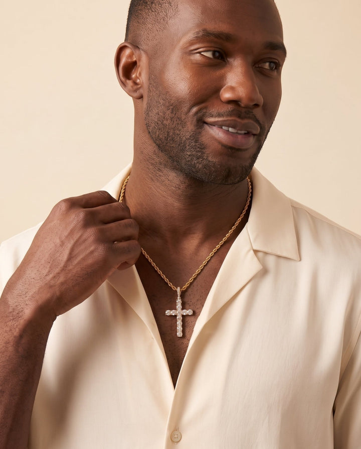 Cross Pendant with Chain - iceandgold
