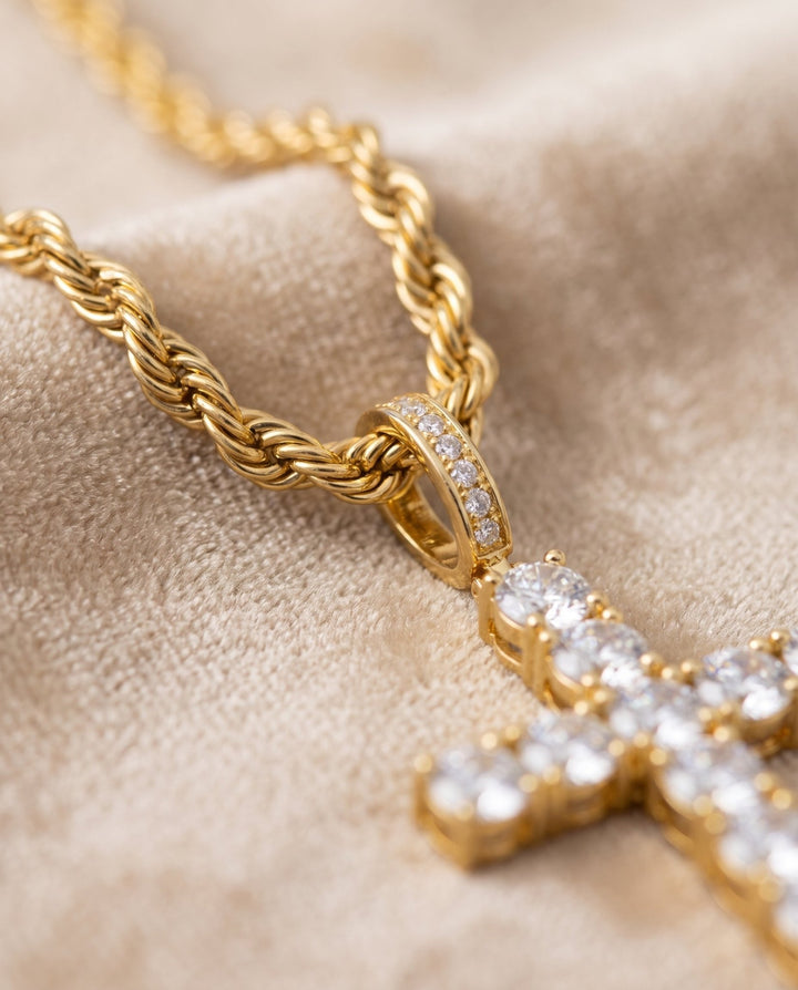 Cross Pendant with Chain - iceandgold