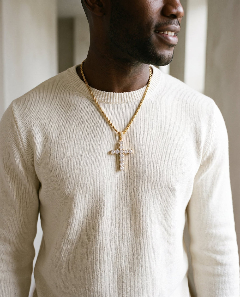 Cross Pendant with Chain - iceandgold