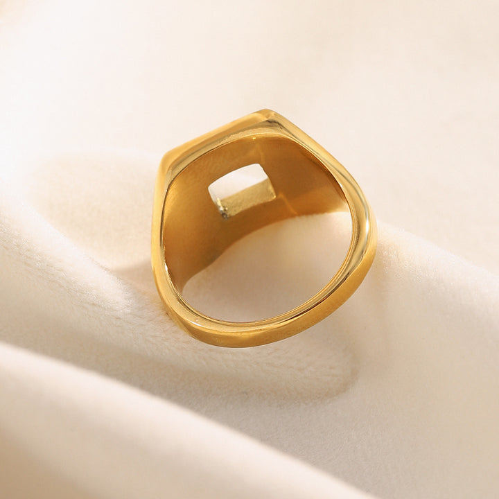Gold Sqaure Open Ring
