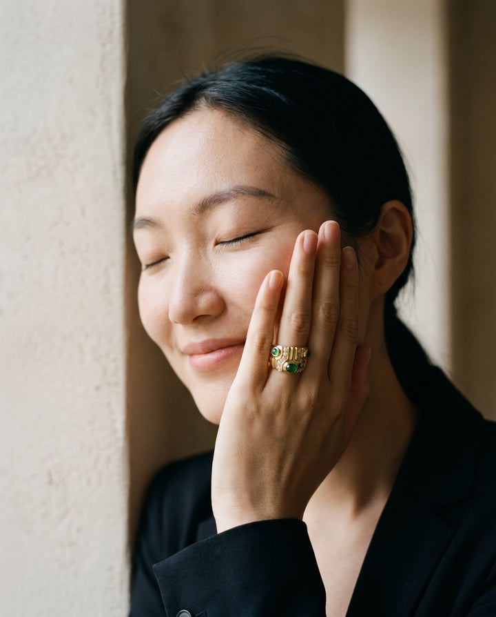 Emerald Wave Ring - iceandgold
