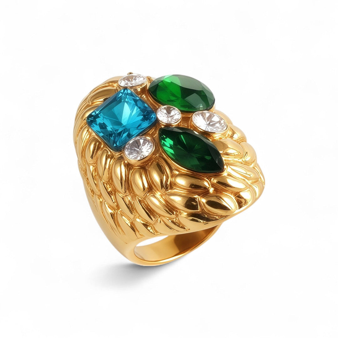 Gemstone Dome Ring - iceandgold