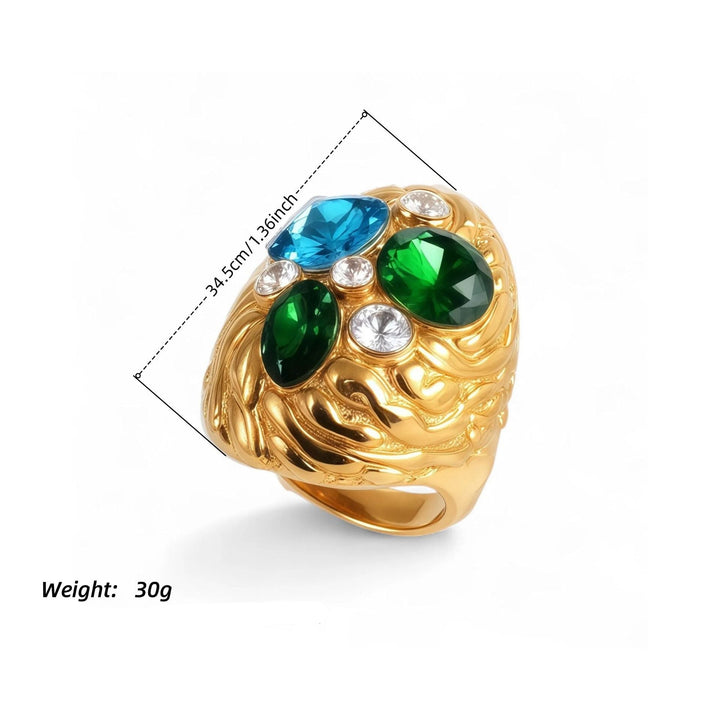 Gemstone Dome Ring - iceandgold