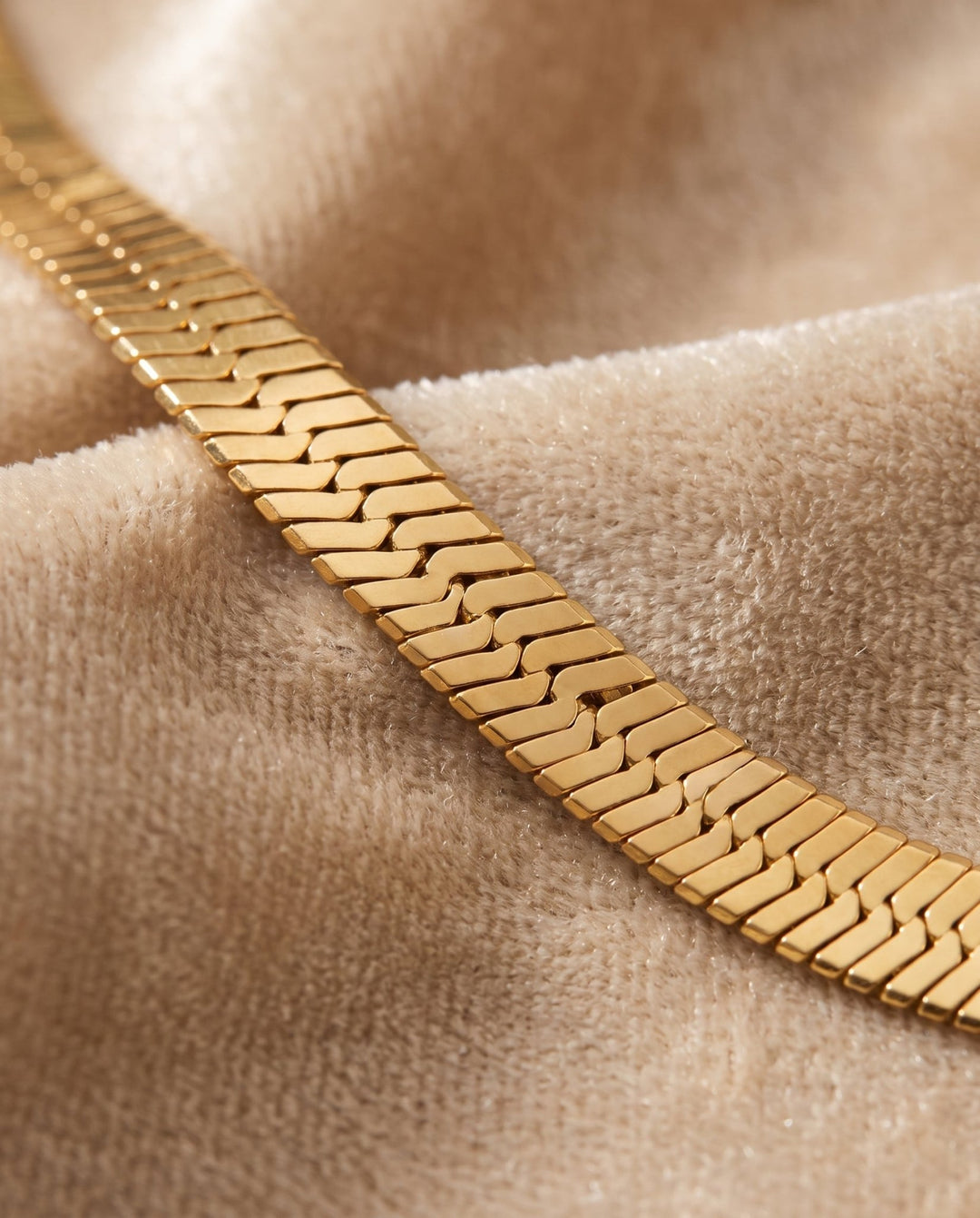 Gold Herringbone Necklace - iceandgold