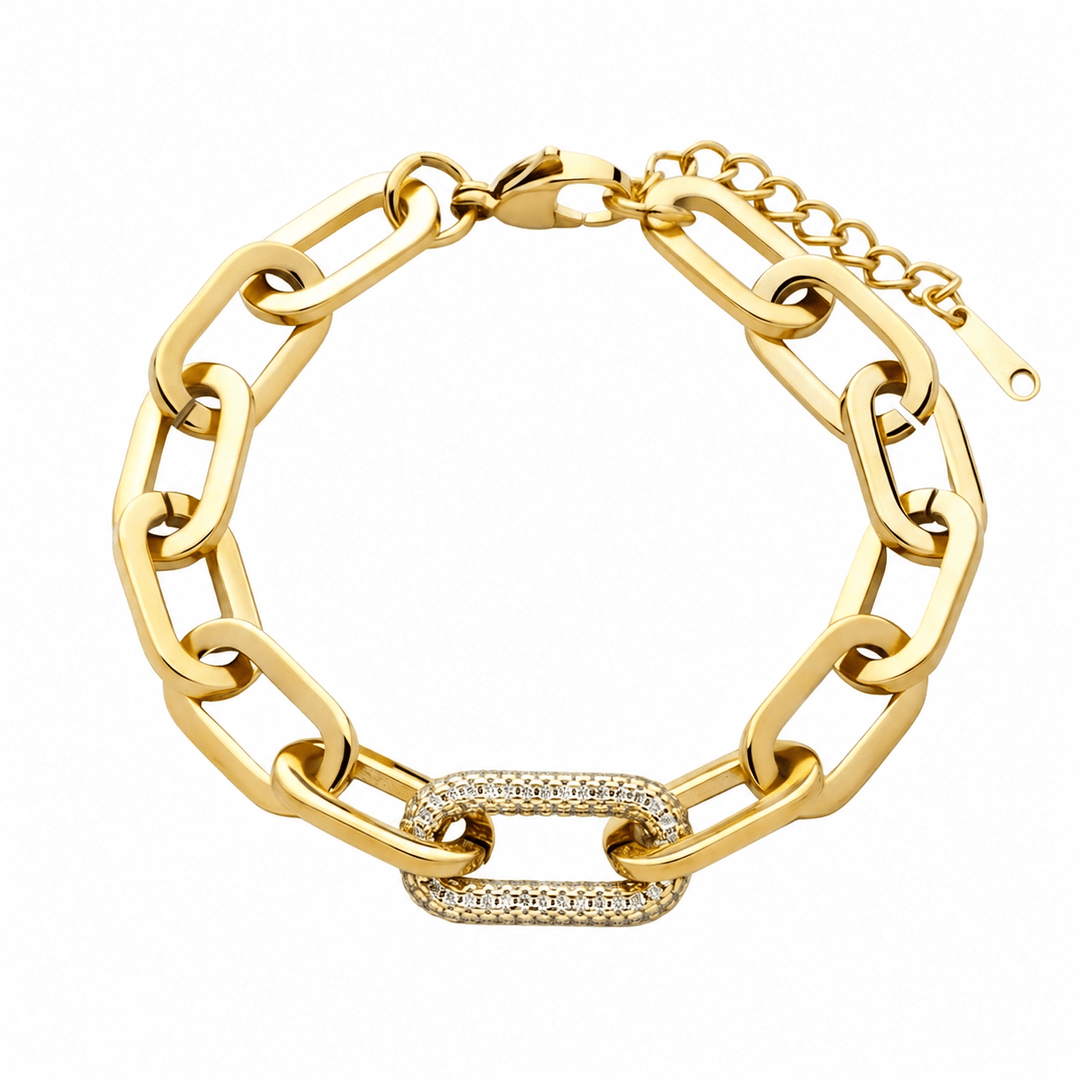 Gold Link Bracelet - iceandgold