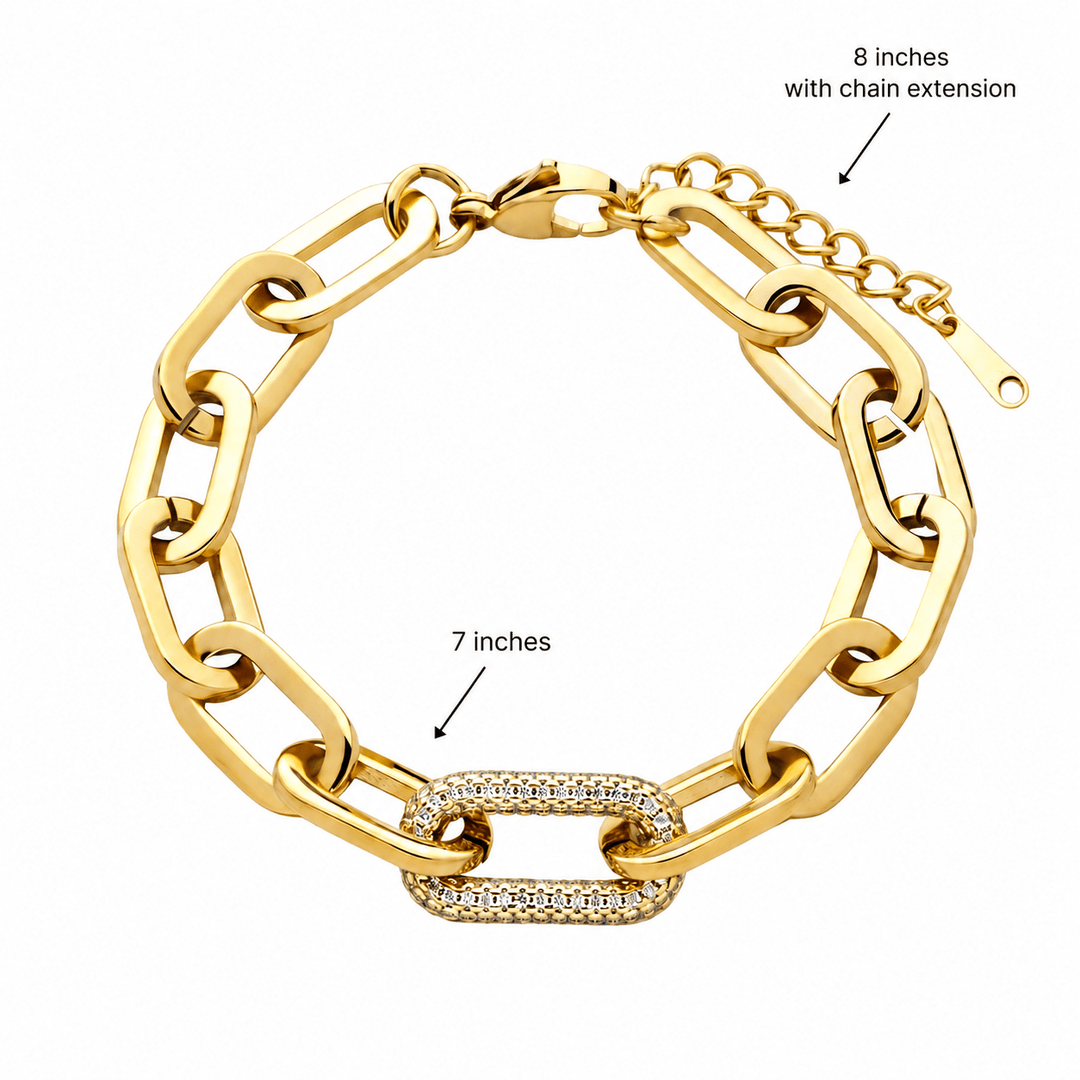 Gold Link Bracelet - iceandgold