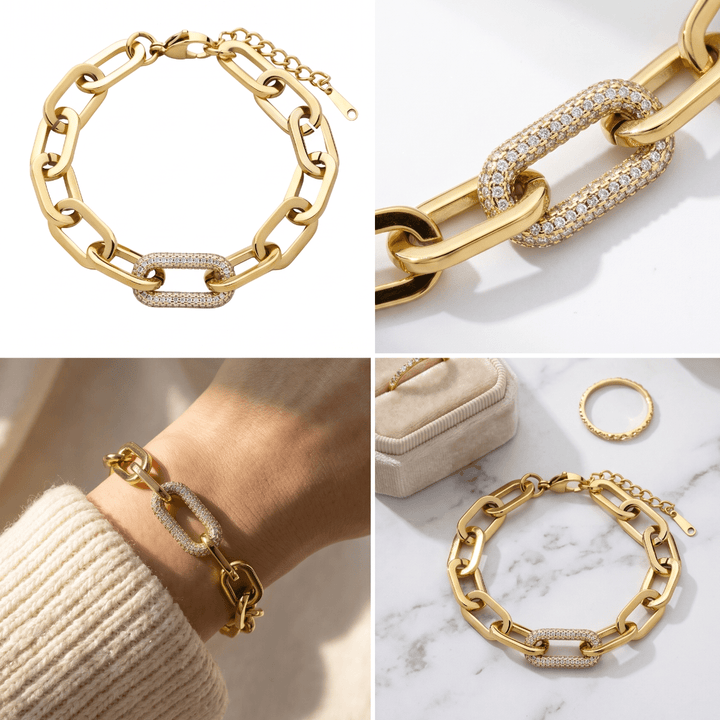 Gold Link Bracelet - iceandgold
