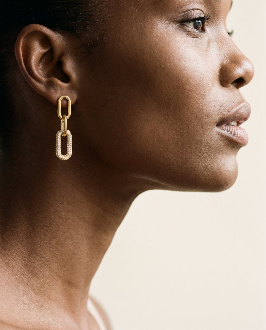 Gold Link Earrings - iceandgold