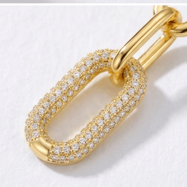 Gold Link Earrings - iceandgold
