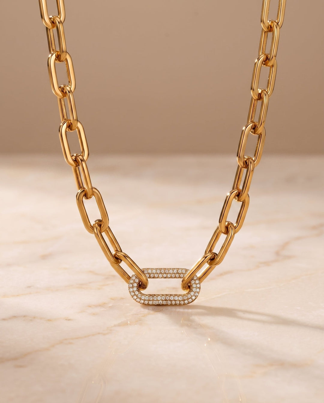 Gold Link Necklace - iceandgold
