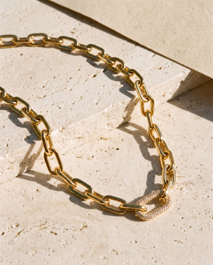 Gold Link Necklace - iceandgold