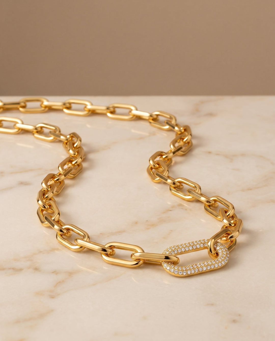 Gold Link Necklace - iceandgold