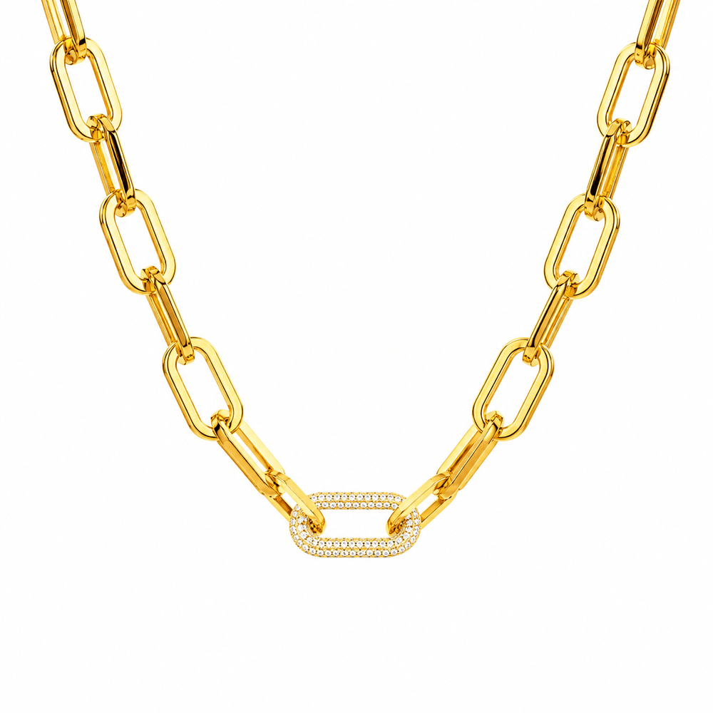 Gold Link Necklace - iceandgold