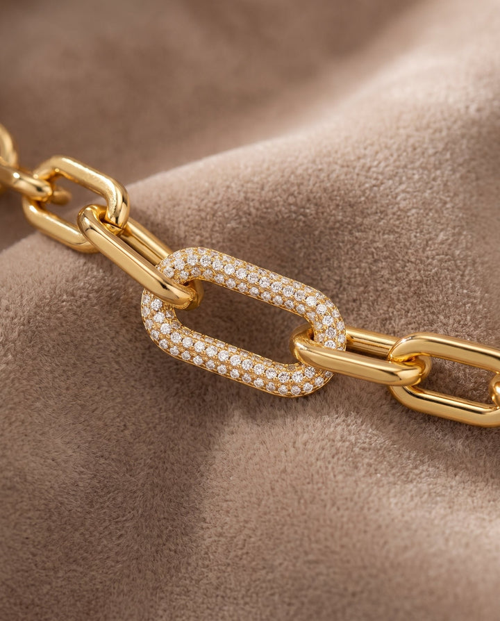 Gold Link Necklace - iceandgold