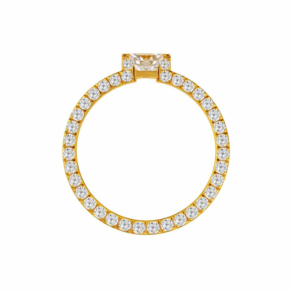 Gold Pavé Engagement Ring - iceandgold
